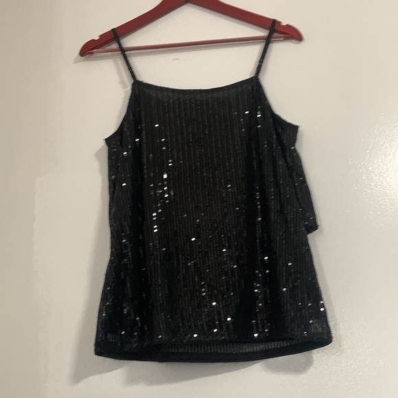 Black sequin tank top - Picture 2 of 3